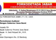 FORKODETADA Jabar Ajukan Audiensi ke Gubernur Dedi Mulyadi, Bahas Perkembangan Pemekaran Daerah