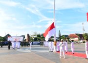 Khidmat, Wabup Syaefudin Pimpin Upacara Penurunan Bendera HUT ke-80 RI Tingkat Kabupaten Indramayu